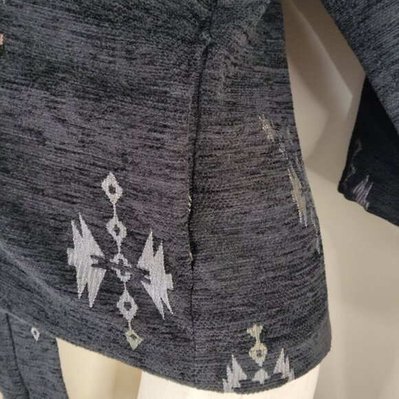 LA FEE MARABOUTEE Black textured Open Front Jacket 40 L - Picture 5 of 11